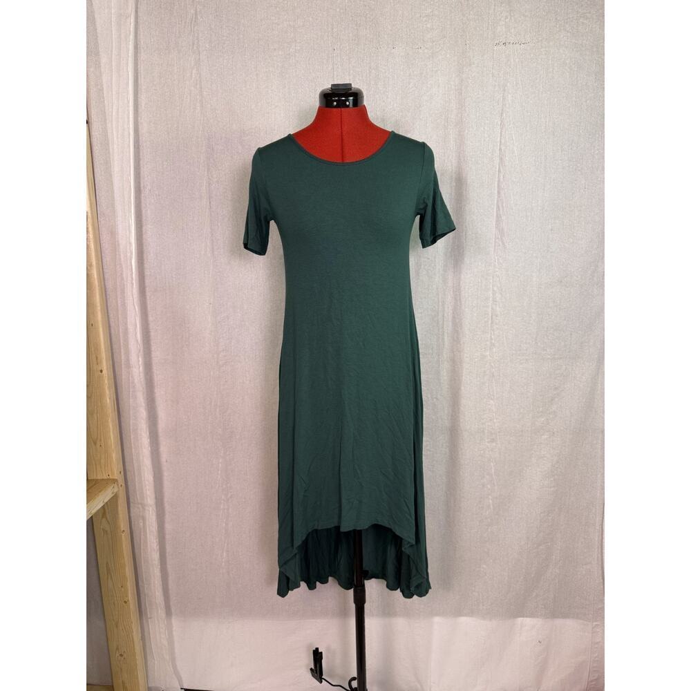 ASOS Womens Dress Size 4 Green Midi Hi Lo Flare Short Sleeve Cottagecore E115